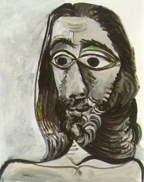 Пабло Пикассо "Голова мужчины" (для Жаклин)." (1971 год)