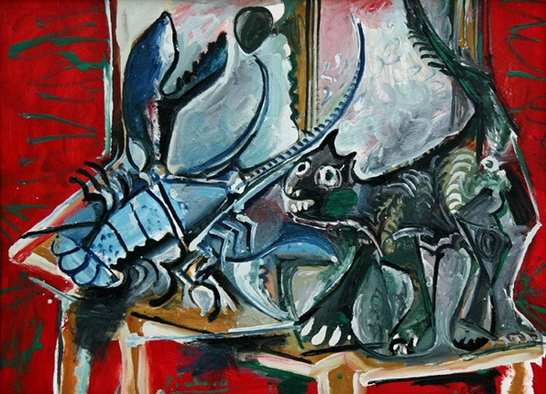 Пабло Пикассо "Кошка и омар." (1965 год)