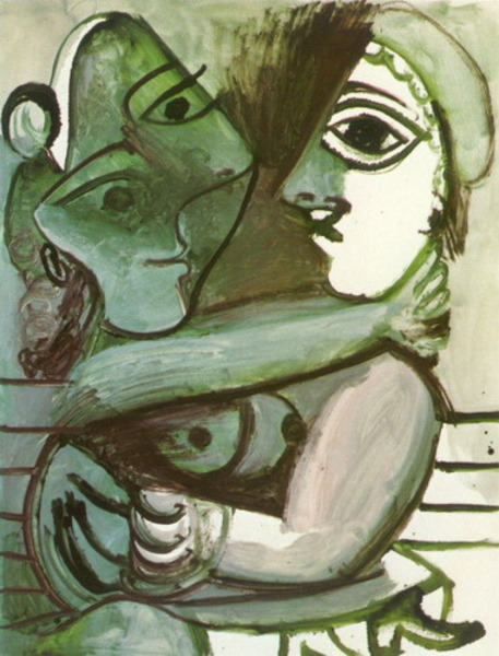 Пабло Пикассо "Сидящая пара." (1971 год)
