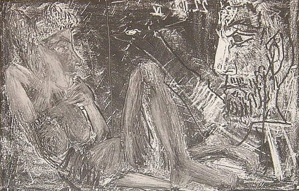 Пабло Пикассо "Мужчина и женщина." (1966 год)
