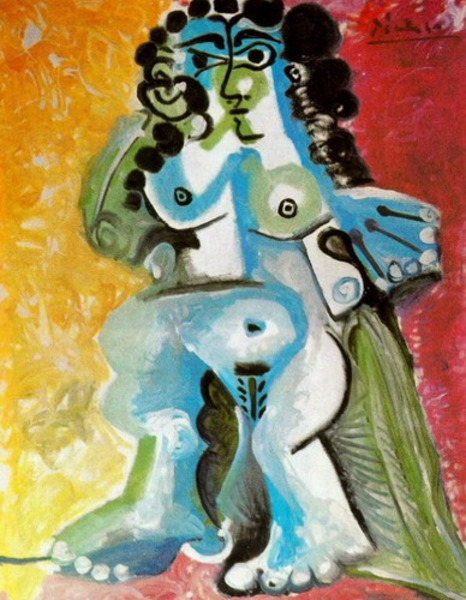 Пабло Пикассо "Сидящая обнаженнная женщина." (1965 год)