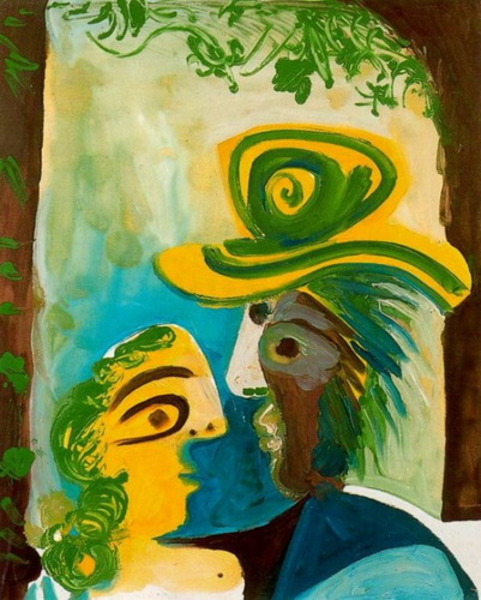Пабло Пикассо "Мужчина и женщина" (пара)." (1970 год)