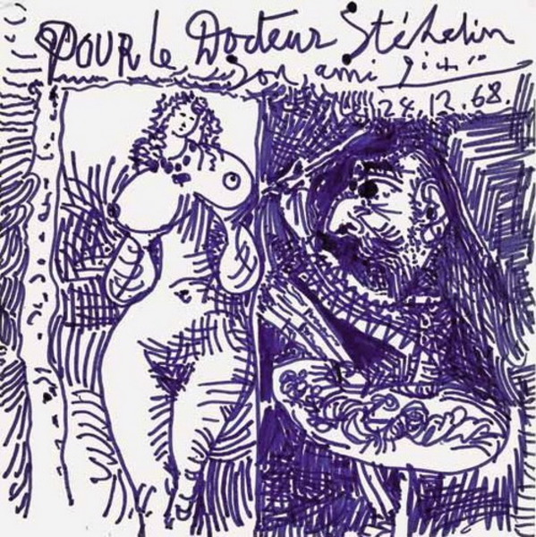 Пабло Пикассо "Художник в студии." (1968 год)