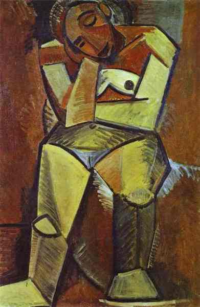 Пабло Пикассо "Сидящая женщина." (1908 год)
