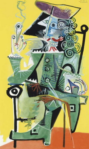 Пабло Пикассо "Мушкетер с трубкой 3." (1968 год)