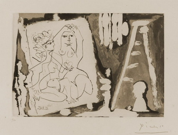 Пабло Пикассо "В мастерской 3." (1965 год)