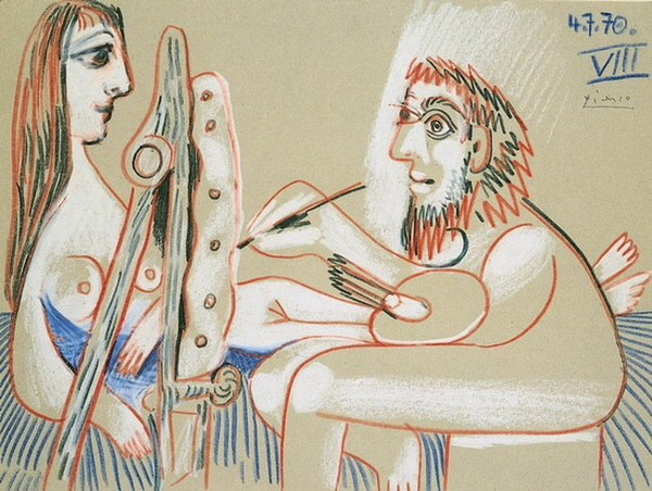 Пабло Пикассо "Художник и его модель 9." (1970 год)