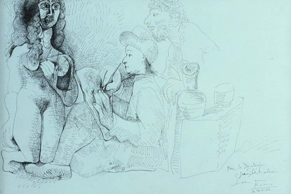 Пабло Пикассо "Художник и его модель 6." (1970 год)