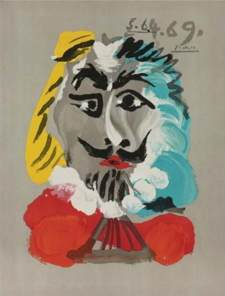 Пабло Пикассо "Голова мужчины 11." (1969 год)