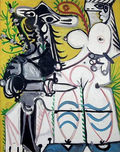 Пабло Пикассо "Мужчина и женщина  1." (1969 год)