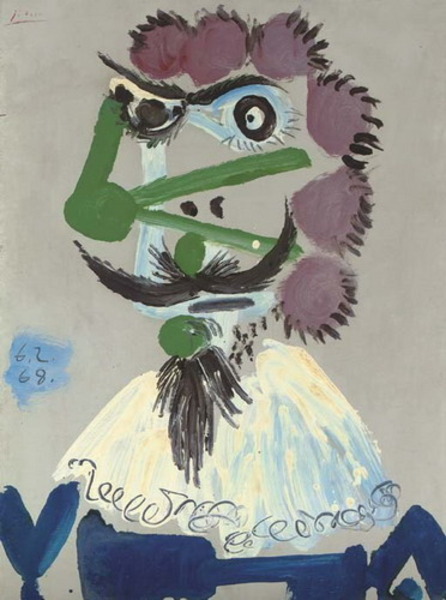 Пабло Пикассо "Бюст мушкетера." (1968 год)