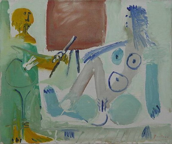 Пабло Пикассо "Художник и модель 3." (1965 год)
