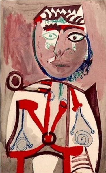 Пабло Пикассо "Персонаж." (1970 год)