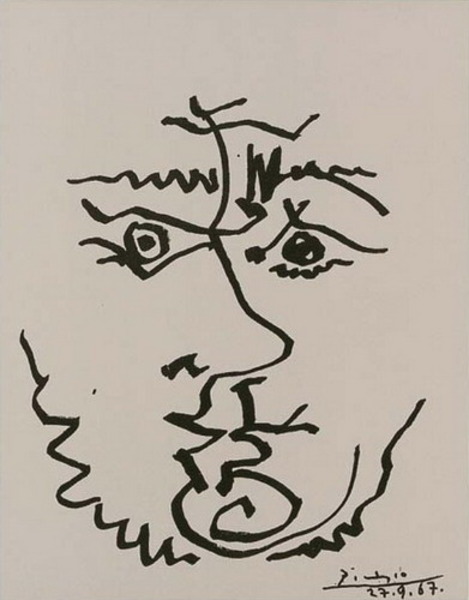Пабло Пикассо "Лицо." (1967 год)