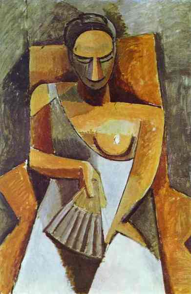 Пабло Пикассо "Женщина с веером." (1908 год)