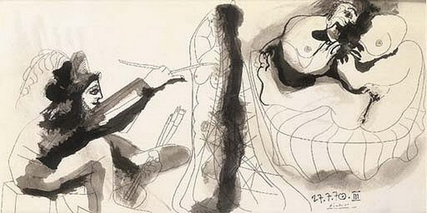 Пабло Пикассо "Художник и его модель 4." (1970 год)