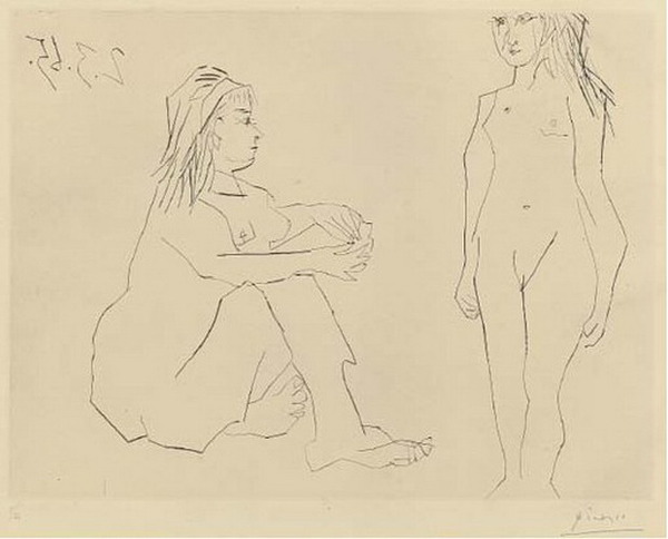 Пабло Пикассо "Две женщины 2." (1965 год)