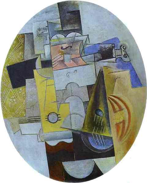 Пабло Пикассо "Музыкальные инструменты." (1912 год)
