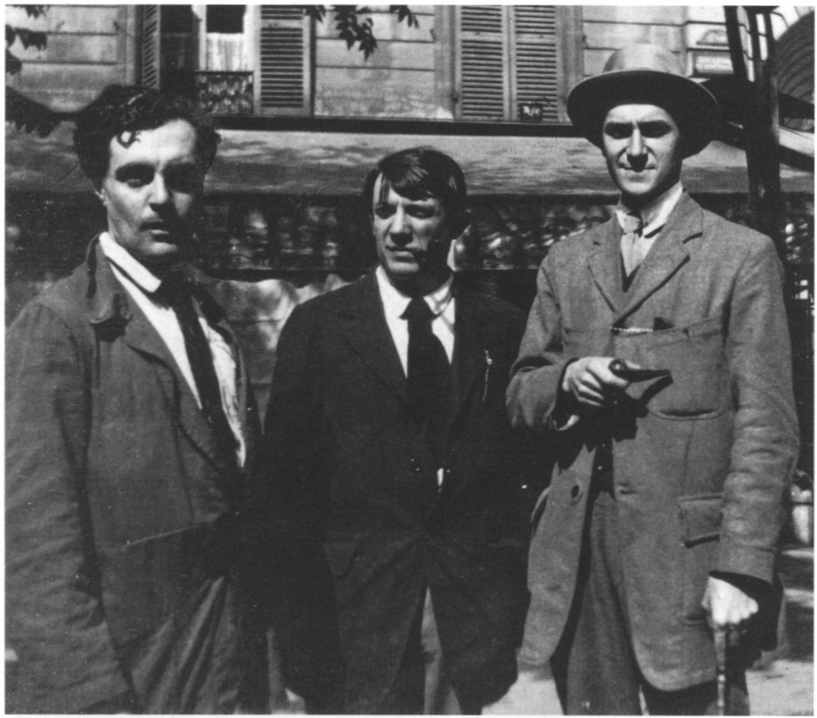 Модильяни, Пикассо и Андре Сальмон в августе 1916 г