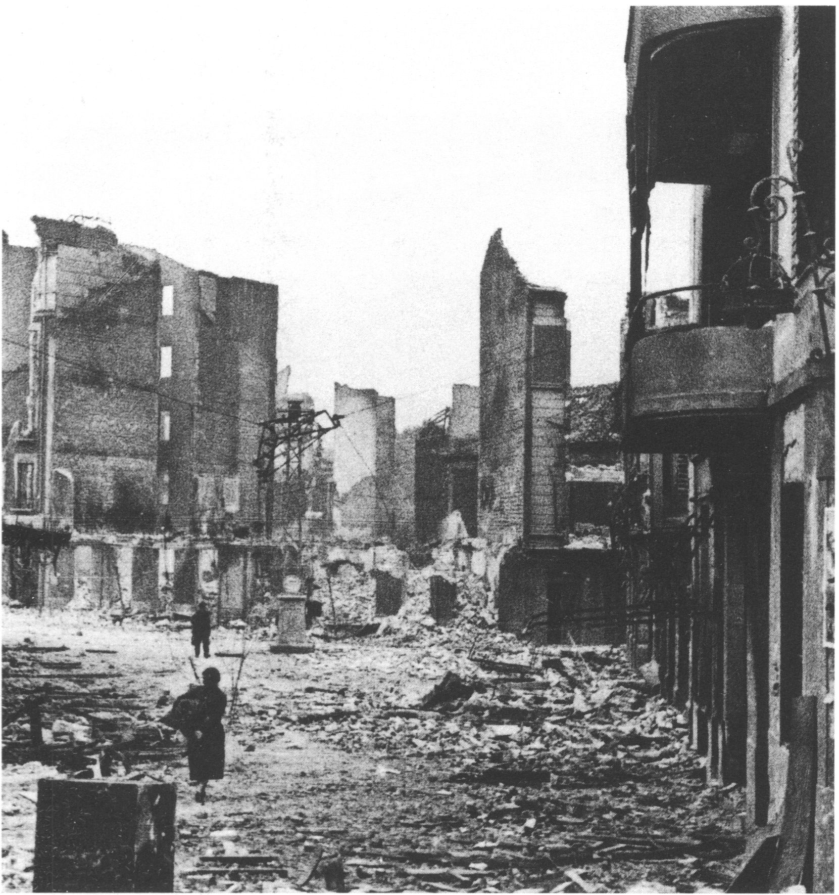 Герника, картина разрушений. 1937