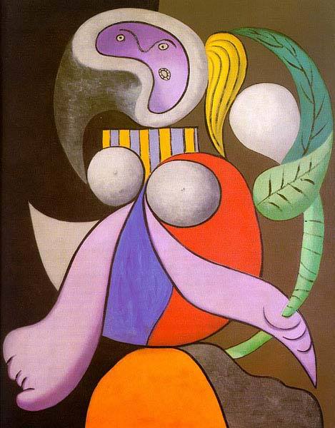 Пабло Пикассо "Женщина с цветком." (1932 год)