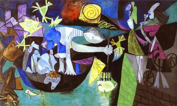 Пабло Пикассо "Ночная рыбалка на Антибах." (1939 год)