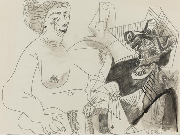 Пабло Пикассо "Галантный мушетер." (1972 год)