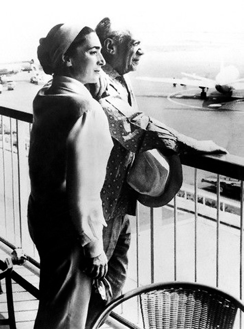Жаклин Рок с Пабло Пикассо. Фото, 1950-е